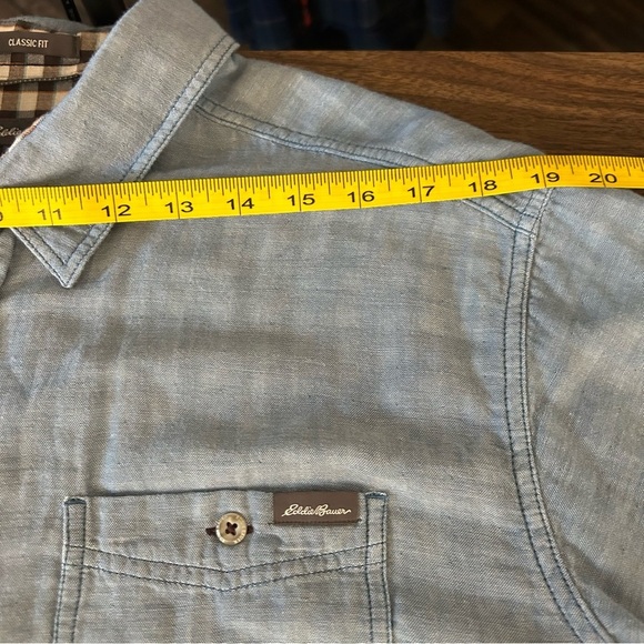 ❤️Eddie Bauer Men's Blue Casual Shirt XL - Picture 7 of 9